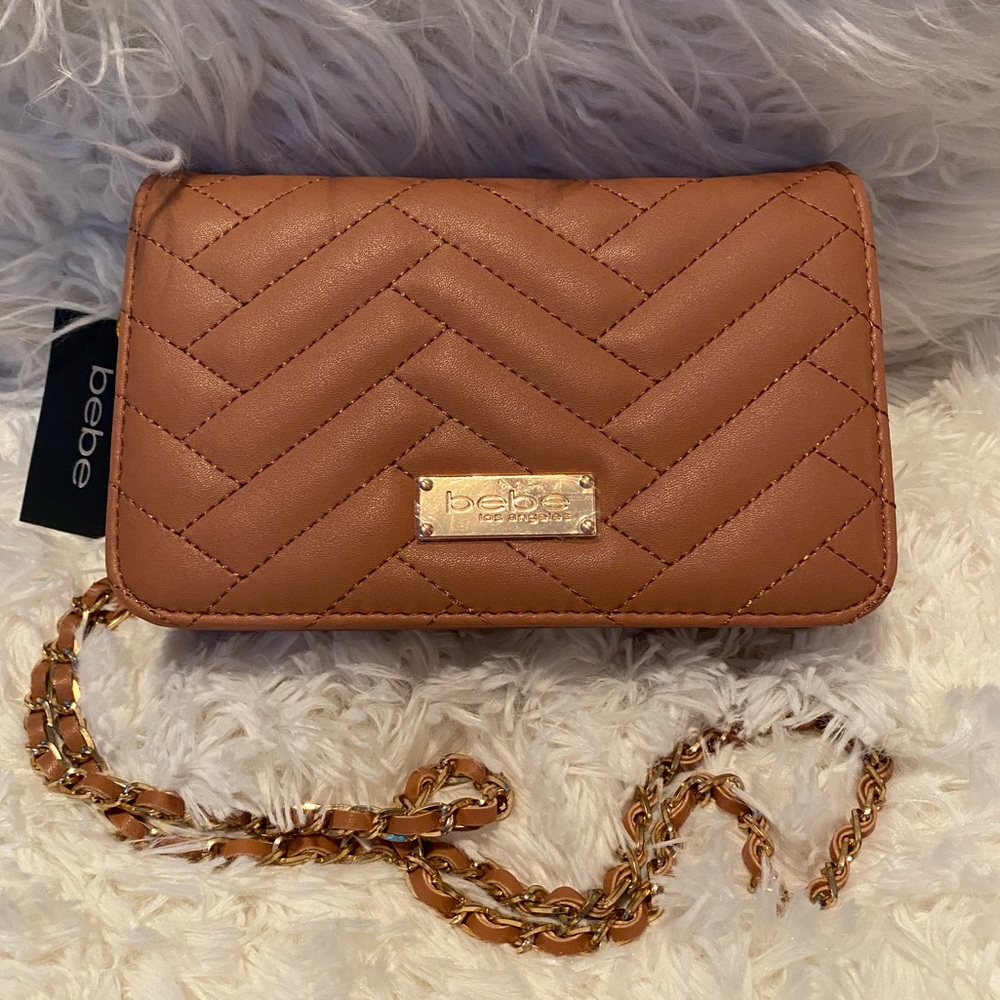 BEBE Sophia Crossbody Dark Blush